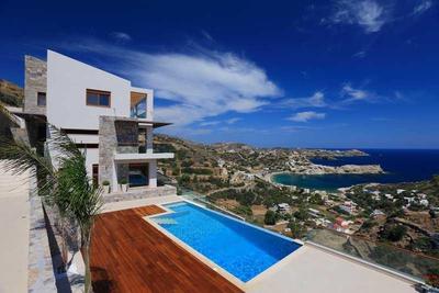 Luxusní vila s panoramatickým výhledem na moře, oblast Lygaria, Kréta, Řecko