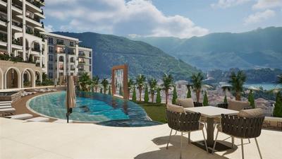 Na prodej apartmán v komplexu s bazény a SPA, Budva, Černá Hora