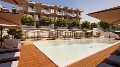 Na prodej nový jedno ložnicový apartmán v rezidenčním projektu u moře poblíž písečné pláže, Golem, Albánie  